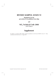REVISED MARPOL ANNEX VI Supplement
