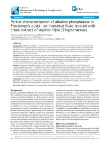 Partial characterisation of alkaline phosphatase in Fasciolopsis buski