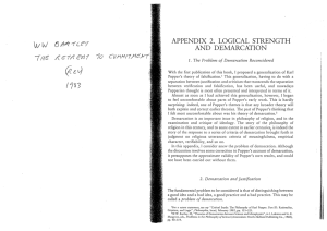 appendix 2. logical strength and demarcation