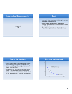Intermediate Microeconomics Cost
