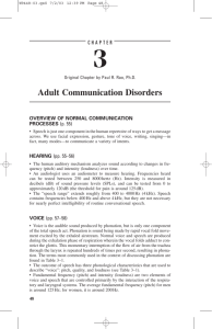 Adult Communication Disorders