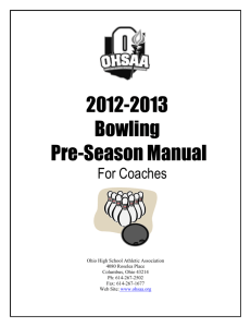 2012-2013 Bowling Pre-Season Manual