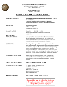 position vacancy announcement - Bernalillo County District