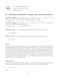 12 Financial mathematics, simple and compound interest