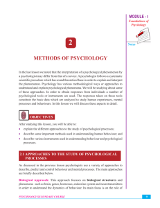 Methods of Psychology