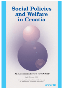 Social Policies and Welfare in Croatia