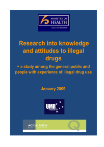 Research into knowledge and attitudes to illegal drugs