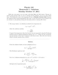 Physics 161 Homework 5 - Solutions Monday October 17, 2011