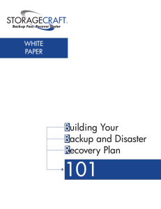 Building Your Backup and Disaster Recovery Plan