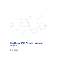 BlackBerry 8700 guide