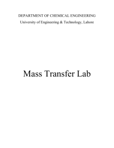 Mass Transfer Lab