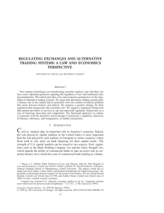 regulating exchanges and alternative trading systems