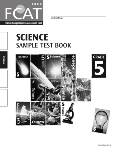 Science sample test book - K-12 Student Assessment