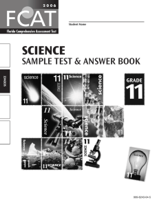 science sample test & answer book - K
