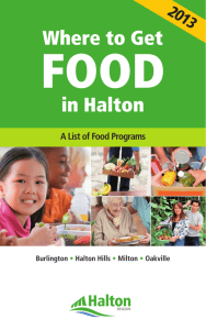 Where to Get Food in Halton 2013