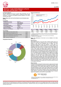 monthly fund performance update aia asia opportunity fund