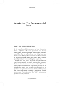 Introduction The Environmental Lens - Eco