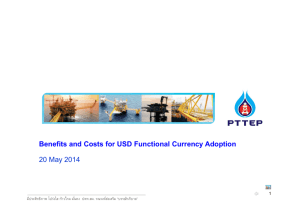 Benefits and Costs for USD Functional Currency Adoption 20 May