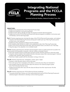 Integrating National Programs and the FCCLA Planning Process