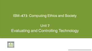 Evaluating and Controlling Technology