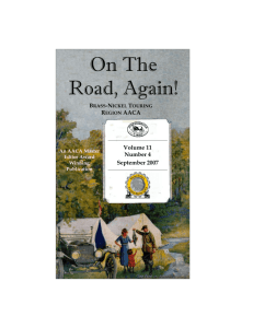On The Road, Again! - Antique Automobile Club of America www