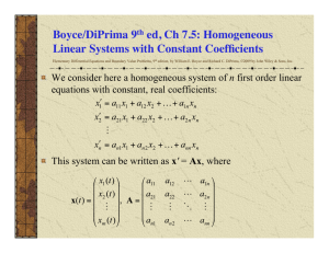 Boyce/DiPrima 9th ed, Ch 7.5: Homogeneous Linear Systems with
