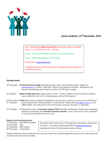 Careers Bulletin, 14th November, 2014