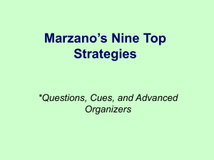 Questions, Cues, and Advance Organizers