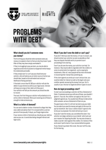 Problems with debt - Law Society of New South Wales