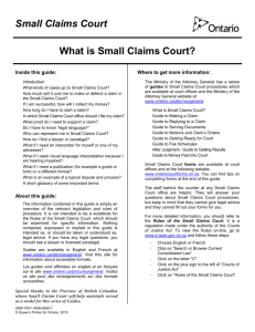 Small Claims Court What Is Small Claims Court?