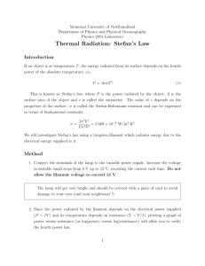 Thermal Radiation: Stefan's Law - Physics & Physical Oceanography