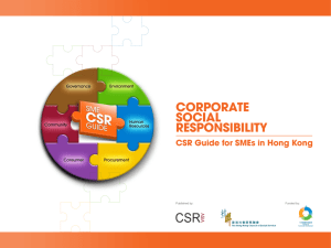 CSR Guide for SMEs in Hong Kong
