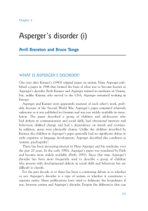 Asperger's disorder - World Psychiatric Association