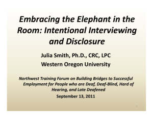 Embracing the Elephant in the Room: Intentional Interviewing and