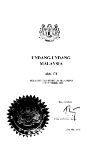 UNDANG-UNDANG MALAYSIA