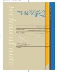 process capability and statistical quality control