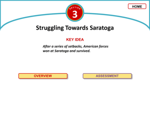 3 Struggling Towards Saratoga