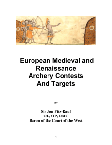 European Medieval and Renaissance Archery Contests