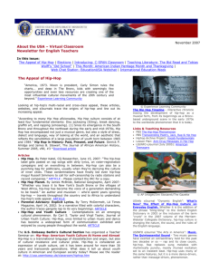 About the USA – Virtual Classroom Newsletter for English Teachers
