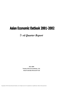 Asian Economic Outlook 2001