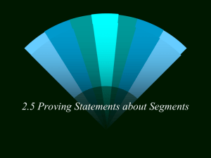 2.5 Proving Statements about Segments - Carthage R