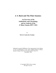 JS Bach and the Flute Sonatas