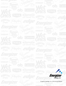 Energizer Holdings Inc. 2014 Annual Report