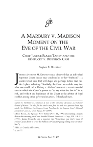 A Marbury v. Madison Moment on the Eve of the Civil