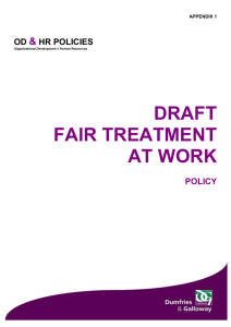 Report - Final - Fair Treatment at Work Policy Appendix 1