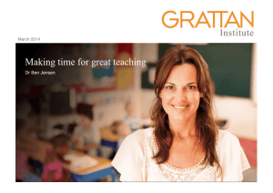 Making time for great teaching