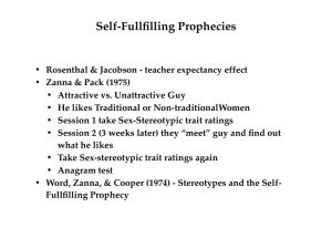 Self-Fullfilling Prophecies