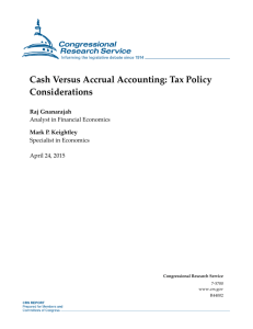 Cash Versus Accrual Accounting: Tax Policy Considerations