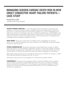 managing sudden cardiac death risk in new onset