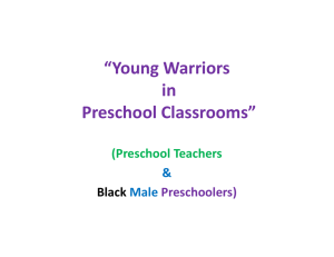 Preschool Teachers' Relationships with Black Male Preschoolers